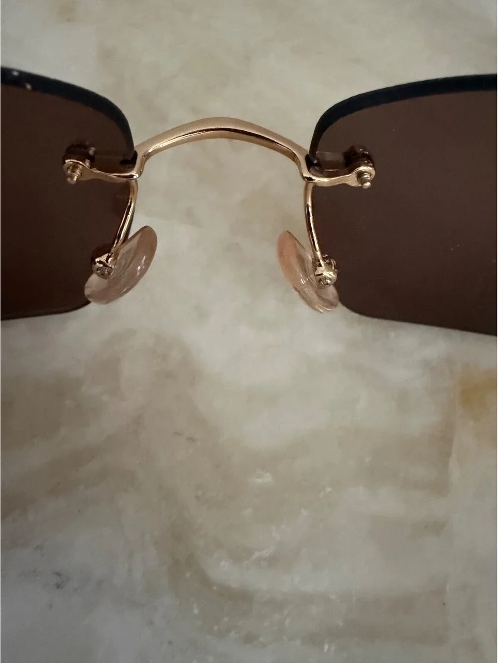 Max Mara Made in Italy Rimless Sunglasses MM 186/S 00004 with Original Case